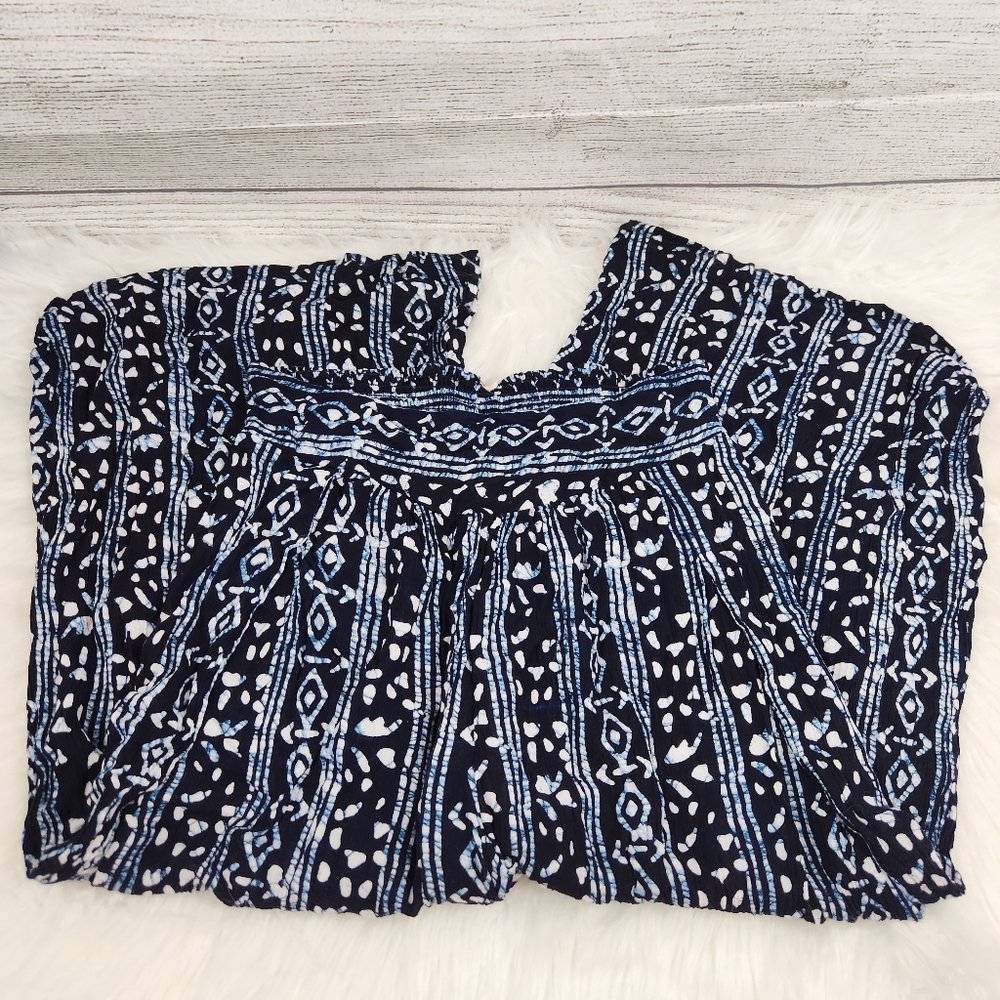 Free People Elena Wide Leg Crop Pants Boho Elastic Waistband - Picture 4 of 7